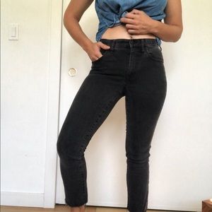 HighRise Boot cut black jeans by Madewell